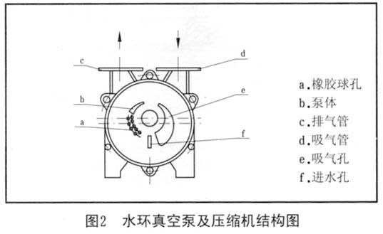 圖2 水環(huán)真空泵及壓縮機結(jié)構(gòu)圖